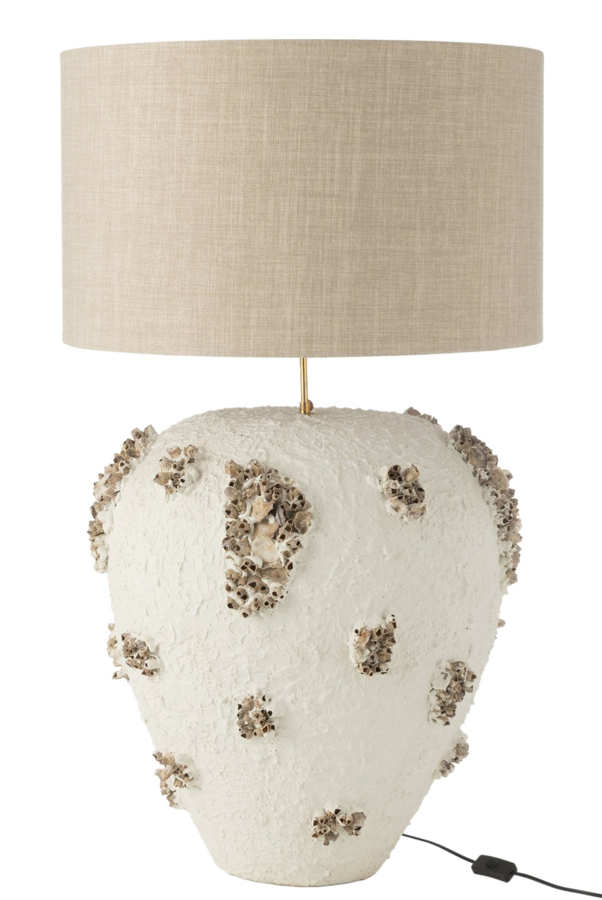 Lamp + shade Jilly terracotta white/brown