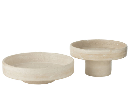 Tray Decorative Olina Cement Cream Large