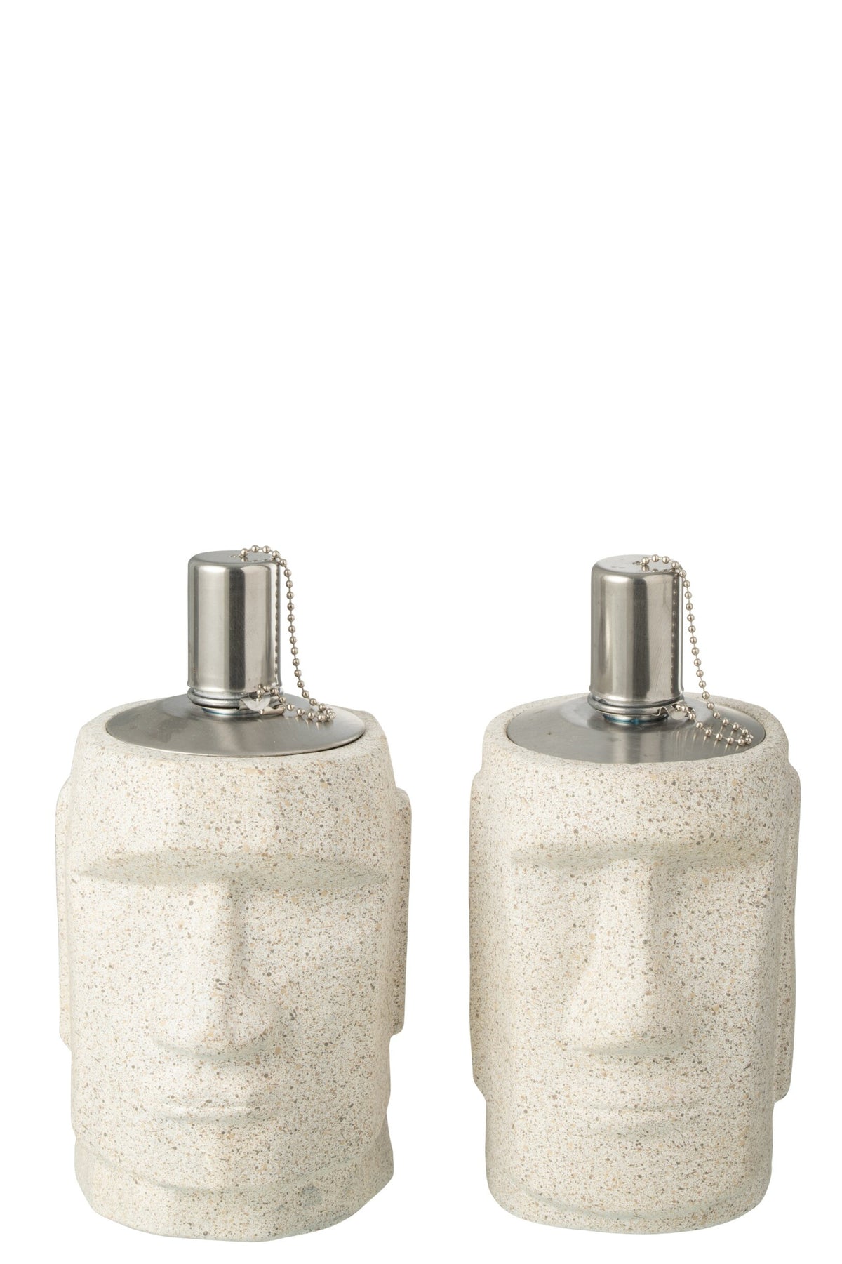 Olielamp Moai Cement Grijs Assortiment Van 2