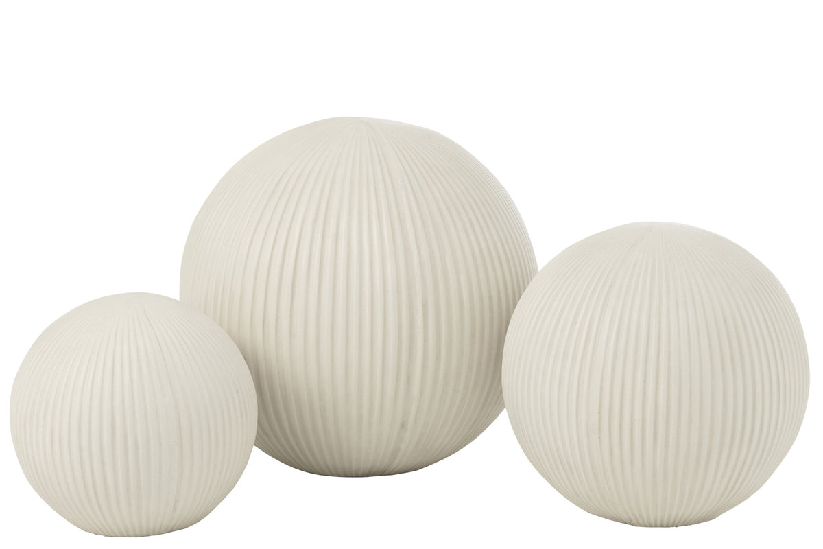 Ball Deco Clay White Large