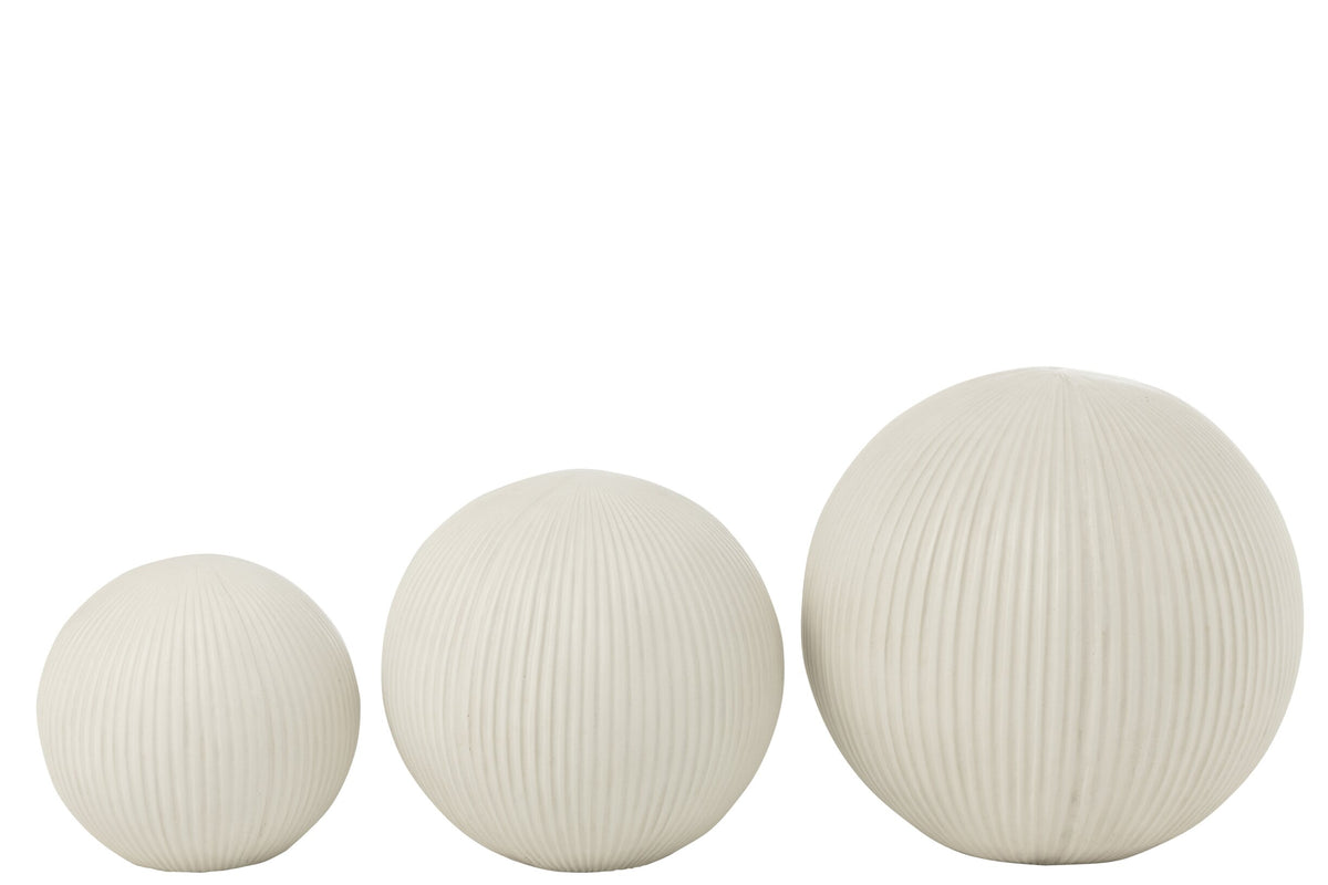 Ball Deco Clay White Large