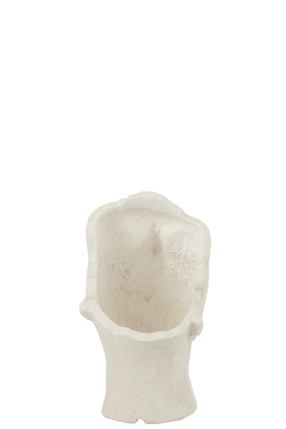 Flower Pot David Clay White Small