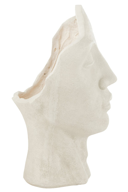 Flower Pot David Clay White Large