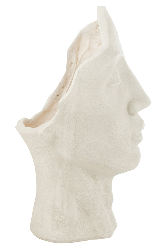 Flower Pot David Clay White Large