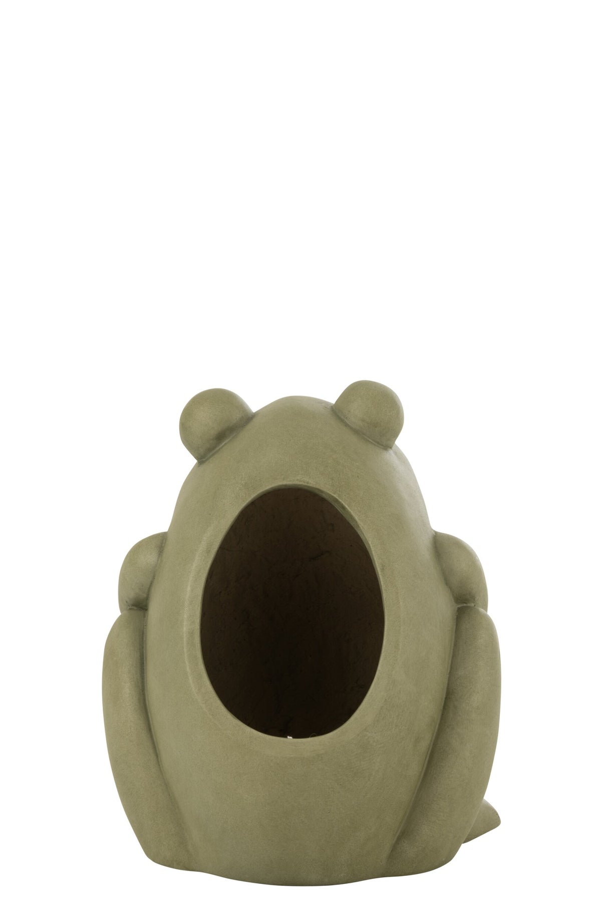 Flowerpot Frog Clay Green Large