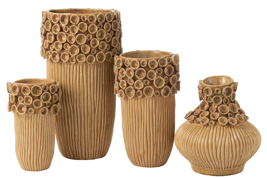 Vase Coral High Clay Ochre Large