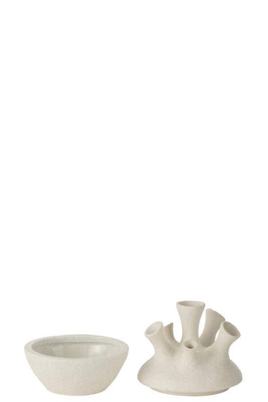 Vase Coral Clay White Small