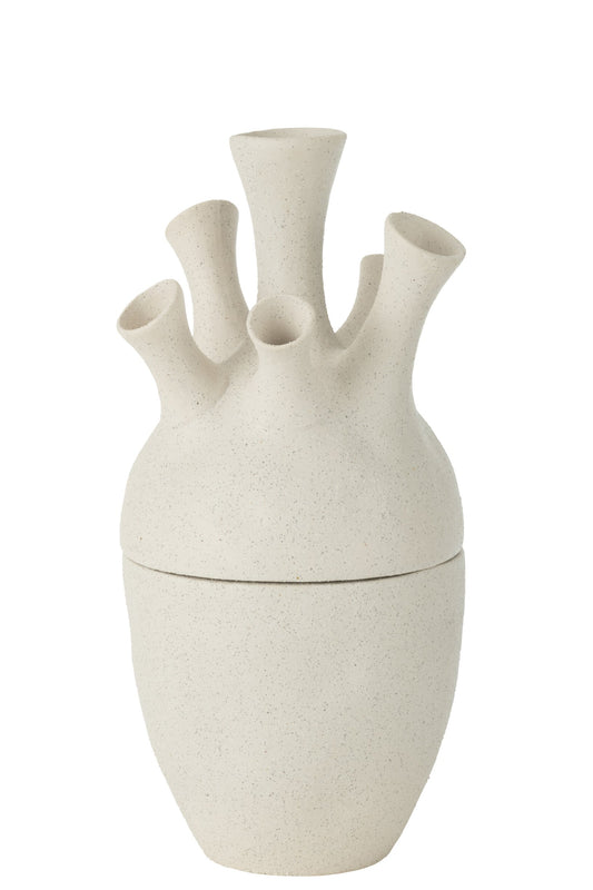 Vase Coral Clay White Large