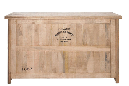 Bar 3 Drawers+3 Shelves Wood Natural