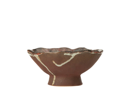 Tray Decorative Naga Ceramic Rusty Brown Small