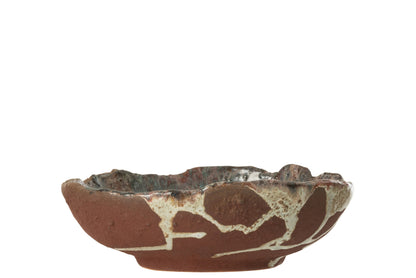 Tray Decorative Naga Ceramic Rusty Brown Medium
