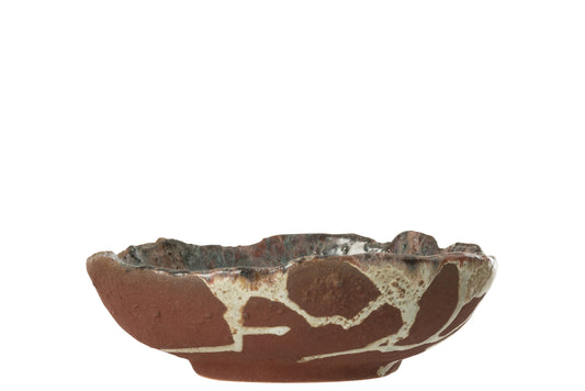 Tray Decorative Naga Ceramic Rusty Brown Medium