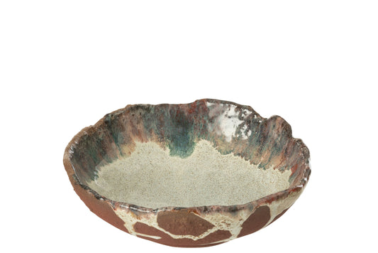 Tray Decorative Naga Ceramic Rusty Brown Medium