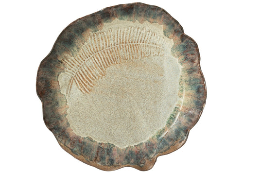 Tray Decorative Naga Ceramic Rusty Brown Large