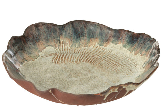 Tray Decorative Naga Ceramic Rusty Brown Large