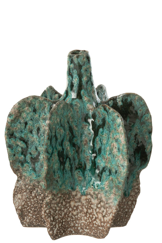 Vase Naga Ceramic Azur/Brown Large