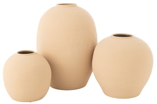 Vase Cassia Oval Clay Beige