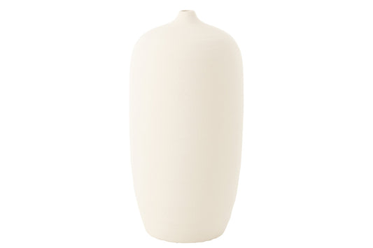 Vase Cassia Oval Clay White