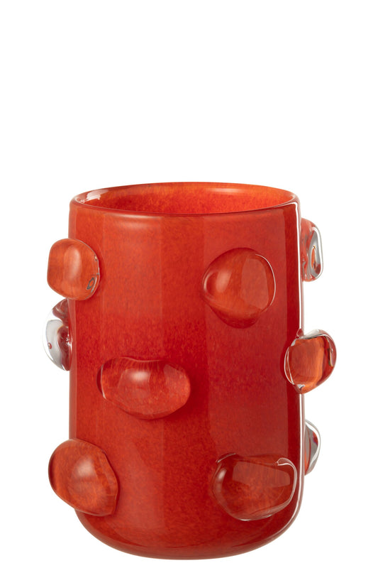 Vase Aruna Glass Red Small