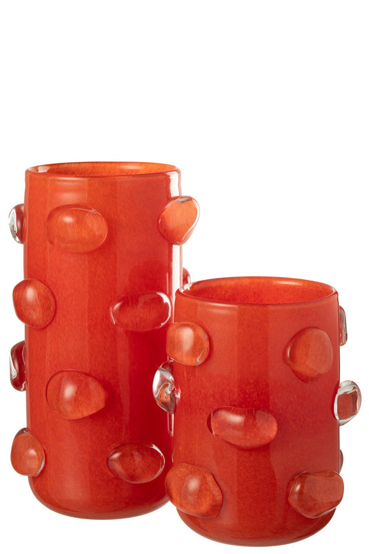 Vase Aruna Glass Red Large