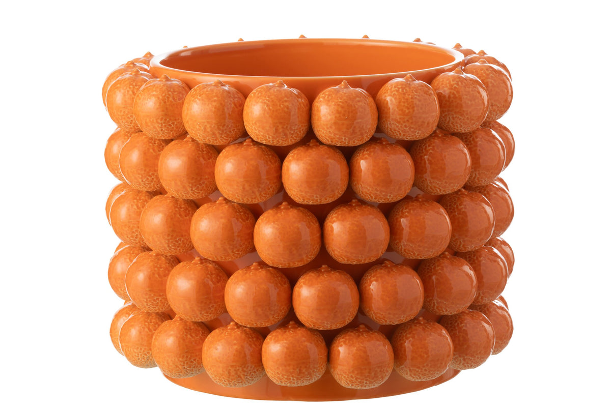 Flowerpot Oranges Ceramic Orange Extra Large