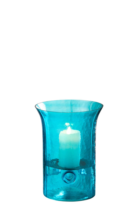 Windlicht Tarifa Smal Glas Azuur Extra Small