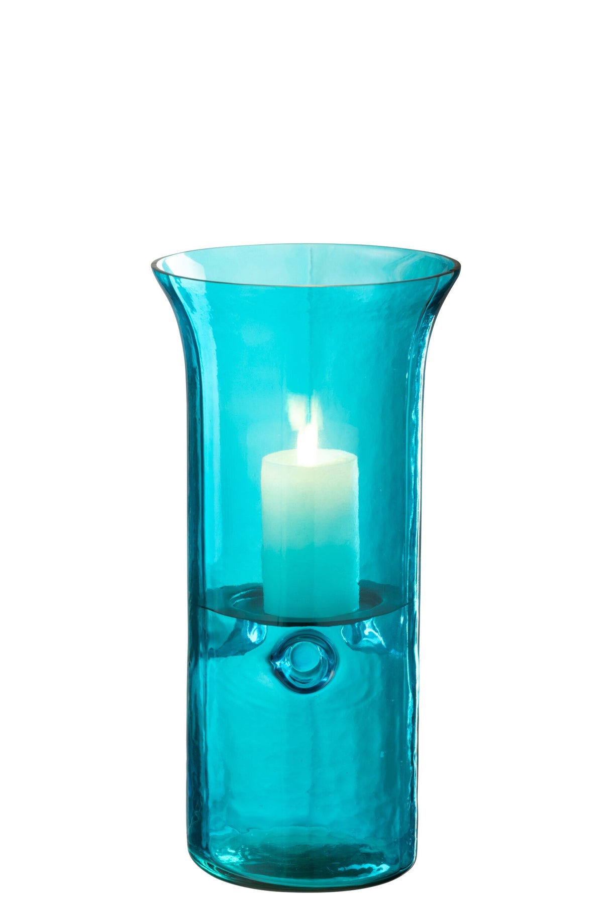Windlicht Tarifa Smal Glas Azuur Medium