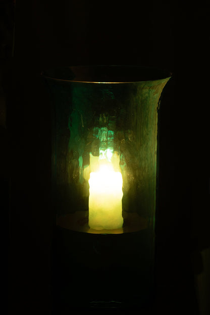 Windlicht Tarifa Smal Glas Azuur Large