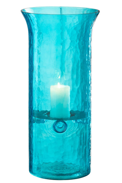Windlicht Tarifa Smal Glas Azuur Extra Large