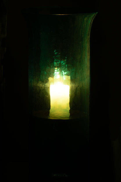 Windlicht Tarifa Smal Glas Azuur Extra Large