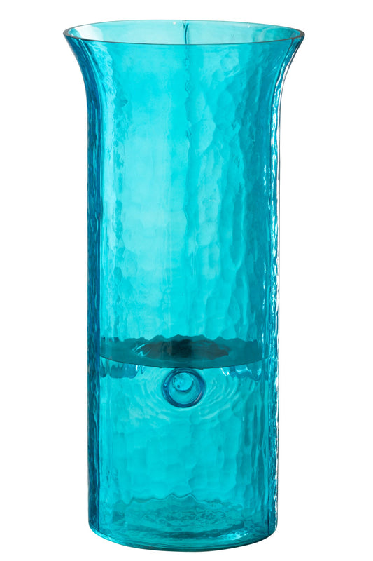 Windlicht Tarifa Smal Glas Azuur Extra Large