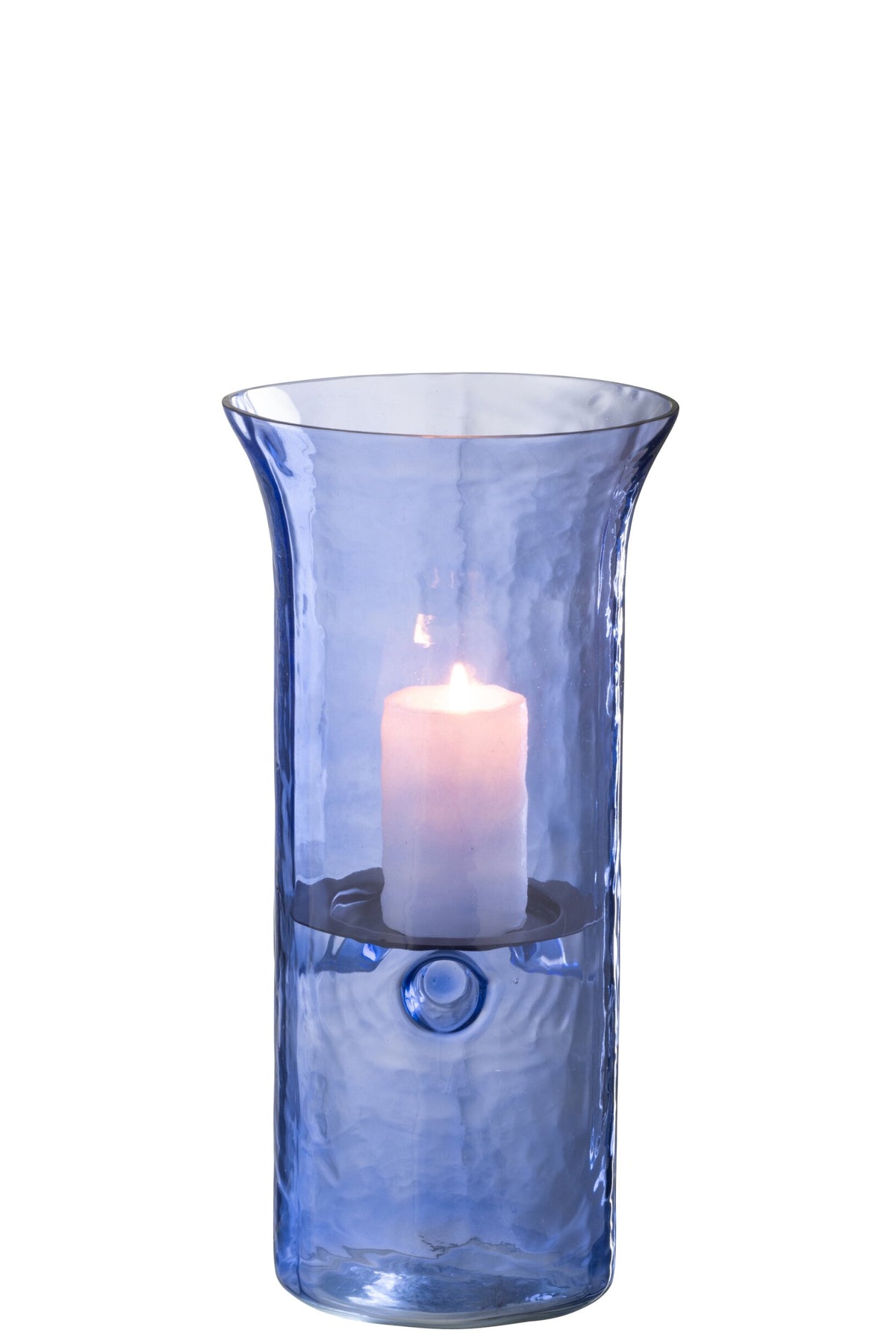 Windlicht Tarifa Smal Glas Blauw Medium