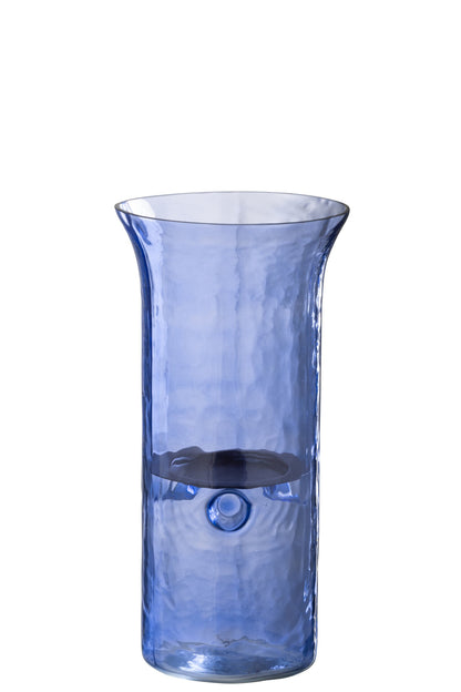 Windlicht Tarifa Smal Glas Blauw Medium