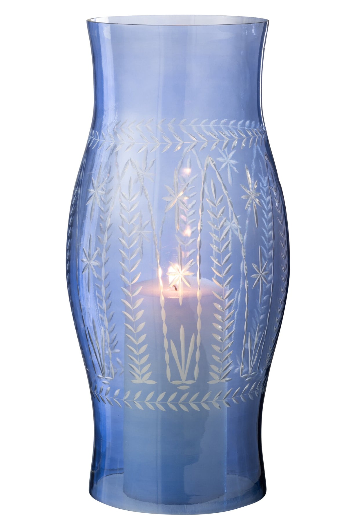 Windlicht Tarifa Glas Blauw Large