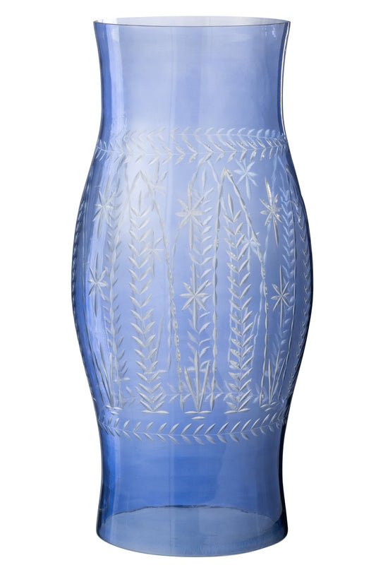 Windlicht Tarifa Glas Blauw Large