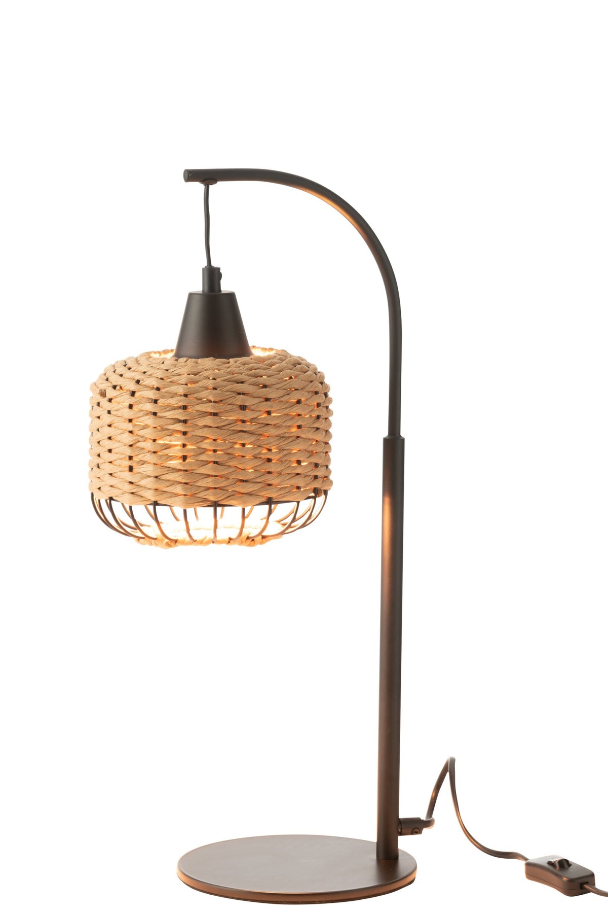 Table lamp lantern metal natural