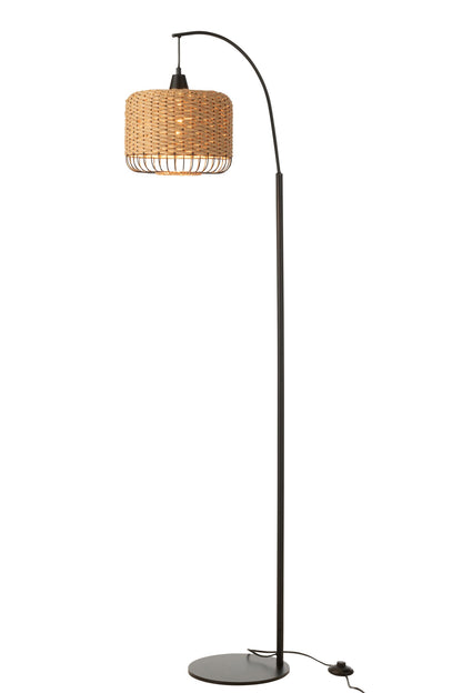 Floor lamp lantern metal natural