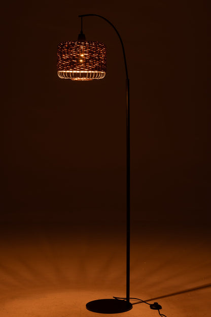 Floor lamp lantern metal natural