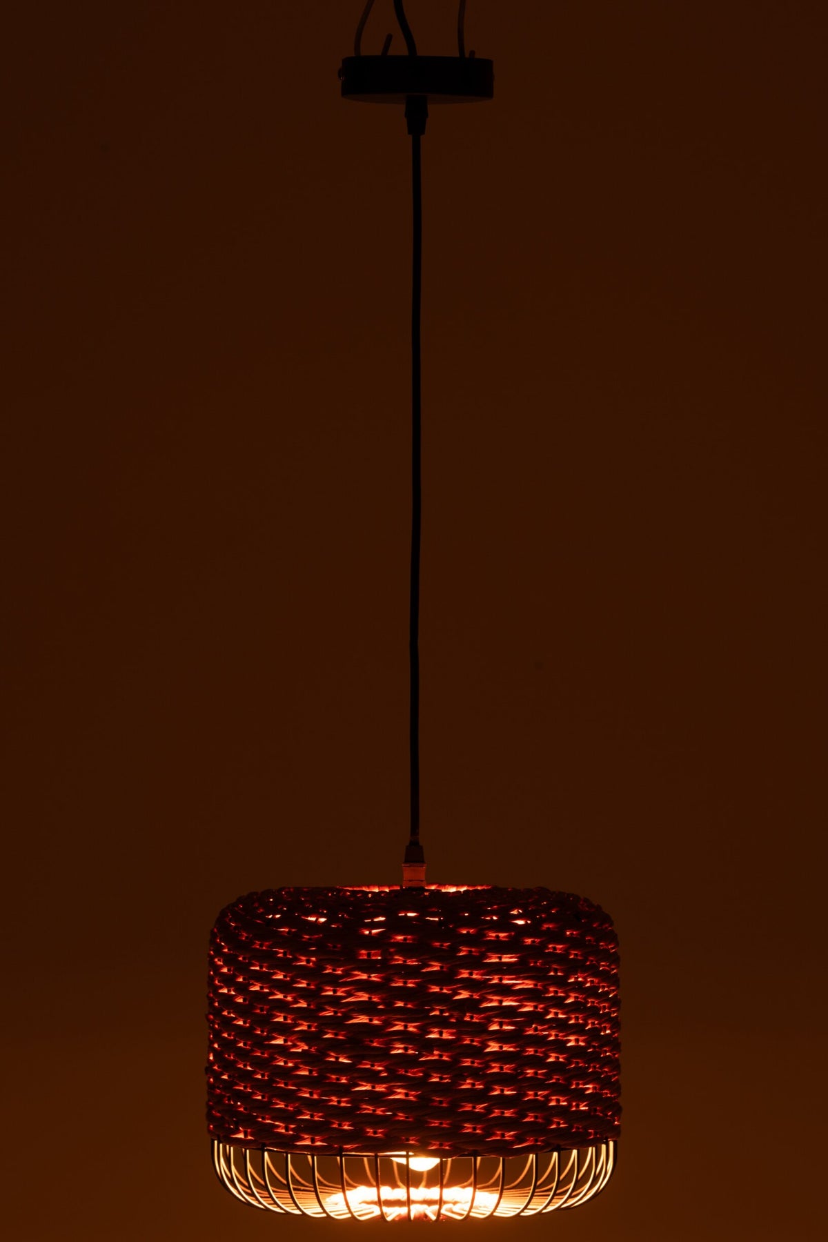 Plafonnier en métal orange