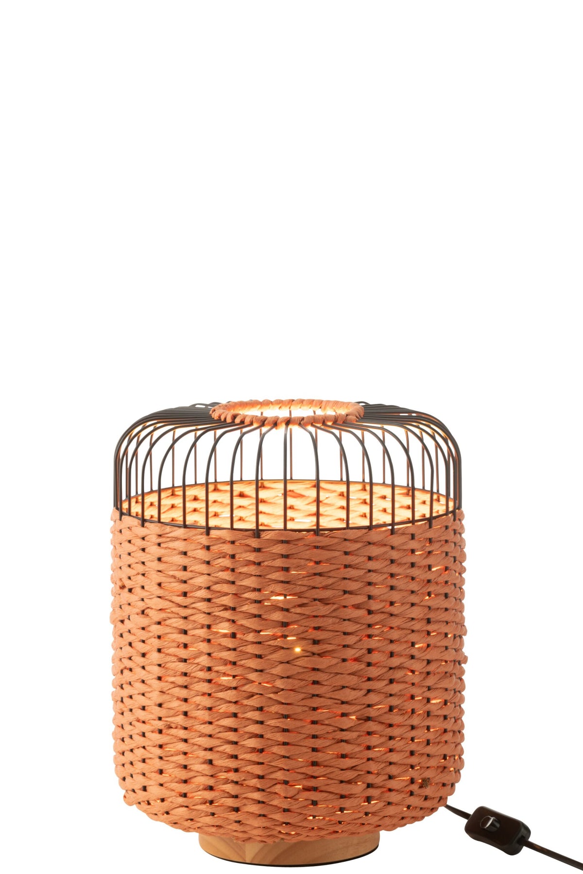 Table lamp metal orange