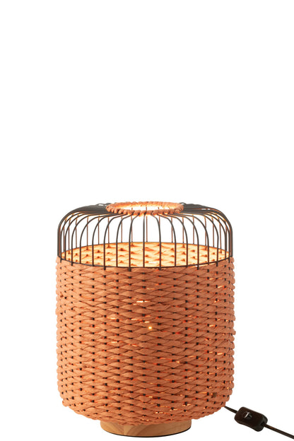 Table lamp metal orange