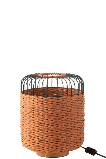 Table lamp metal orange