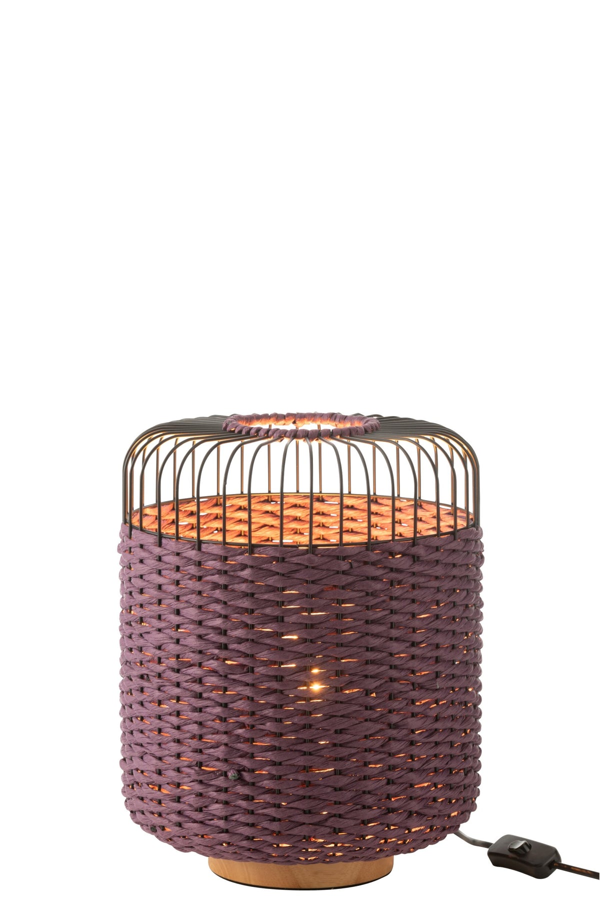 Table lamp metal purple