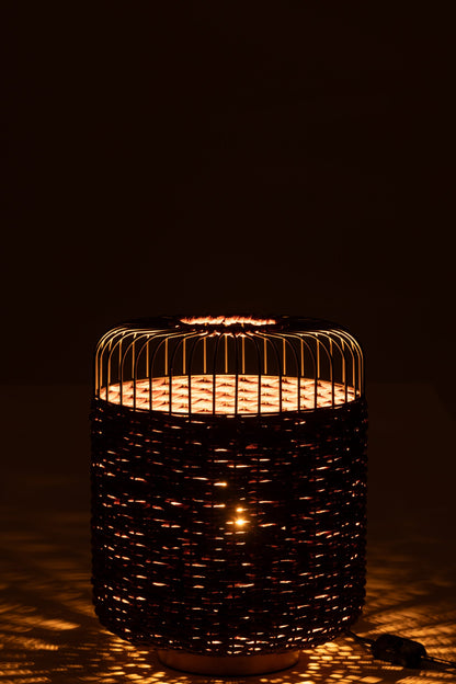 Table lamp metal purple