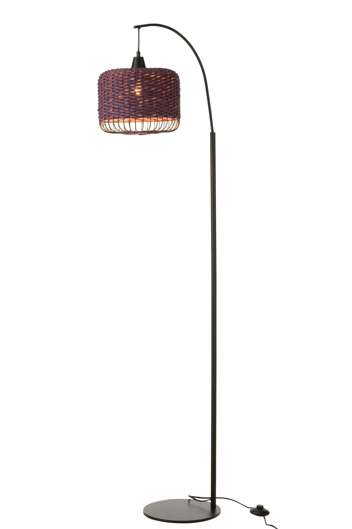 Floor lamp lantern metal purple
