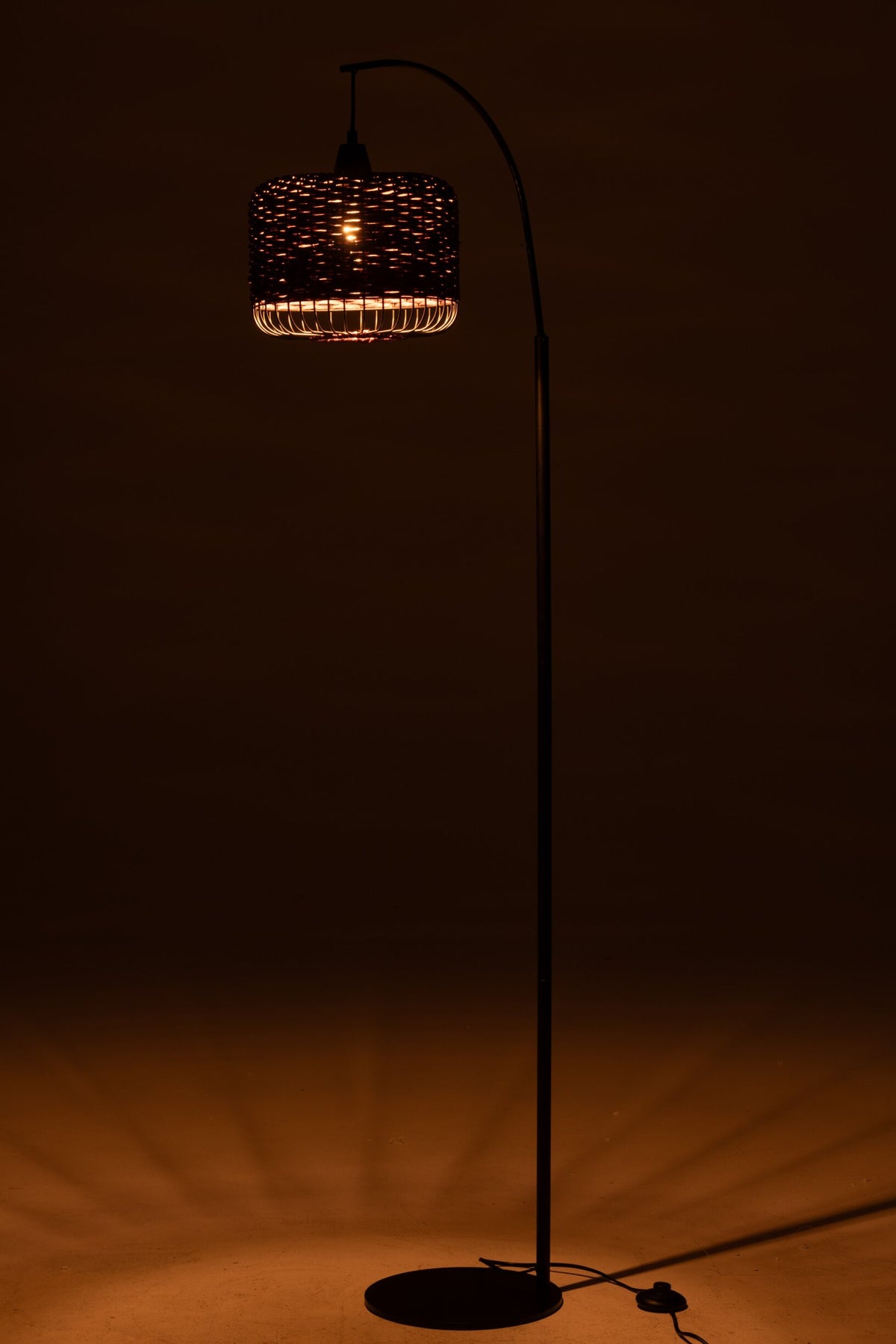 Floor lamp lantern metal purple