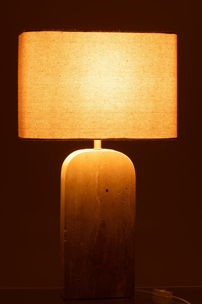 Table lamp travertine beige