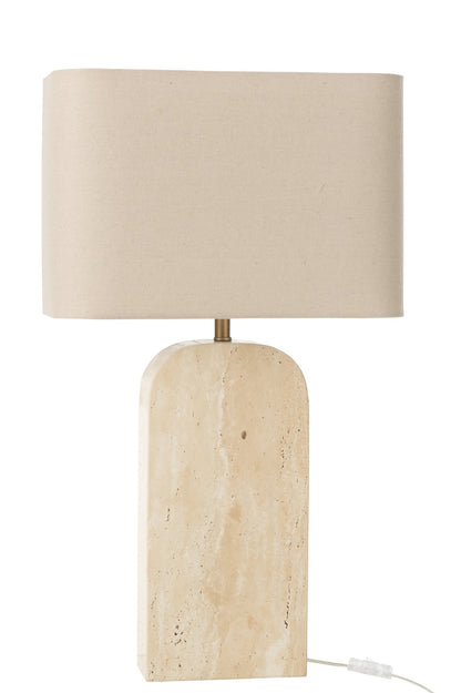 Table lamp travertine beige