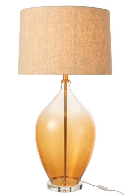 Table lamp amber glass