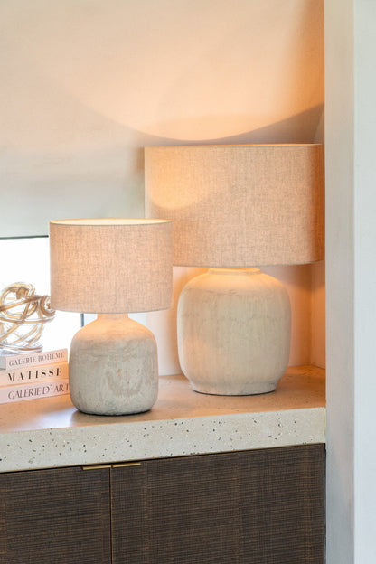 Table lamp Mia terracotta beige large